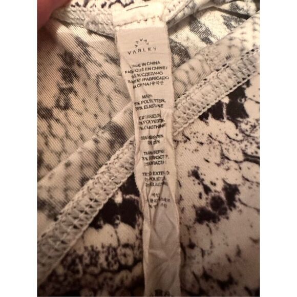 Varley cream black snake print High Rise Leggings Size Small - Picture 7 of 9